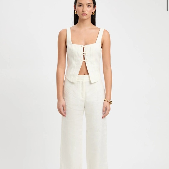 Palm Top - 34 / Coconut Milk KOOKAI white crop top - Picture 3 of 7